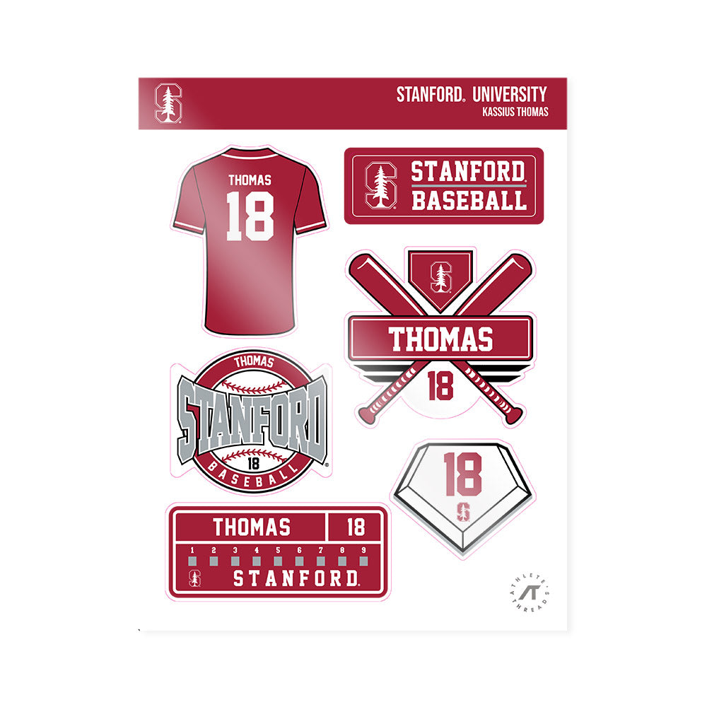 Stanford - NCAA Baseball : Kassius Thomas - Sticker Sheet-0