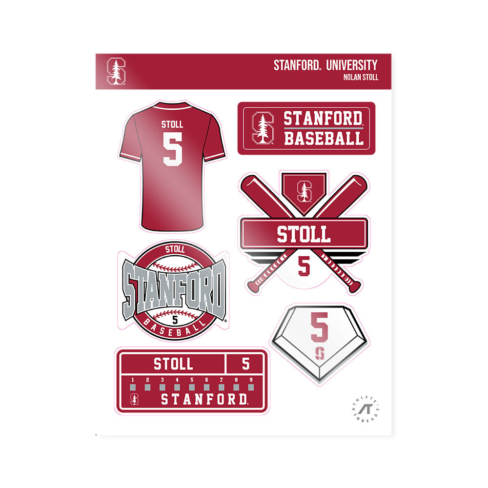 Stanford - NCAA Baseball : Nolan Stoll - Sticker Sheet-0
