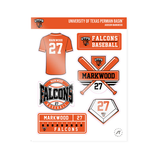 UTPB - NCAA Baseball : Jackson Markwood - Sticker Sheet-0