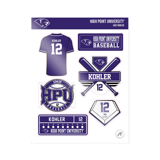 High Point - NCAA Baseball : Jace Kohler - Sticker Sheet-0