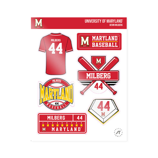 Maryland - NCAA Baseball : Devin Milberg - Sticker Sheet-0