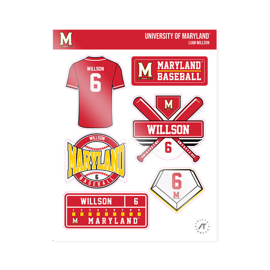 Maryland - NCAA Baseball : Liam Willson - Sticker Sheet-0