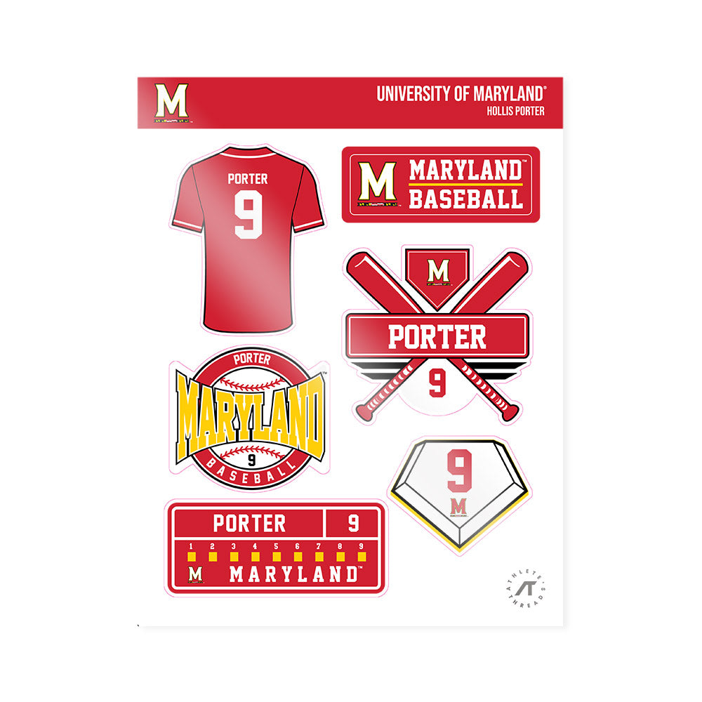 Maryland - NCAA Baseball : Hollis Porter - Sticker Sheet-0