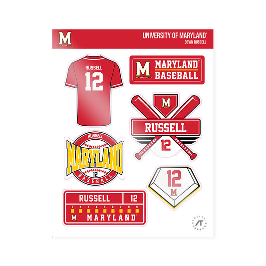 Maryland - NCAA Baseball : Devin Russell - Sticker Sheet-0