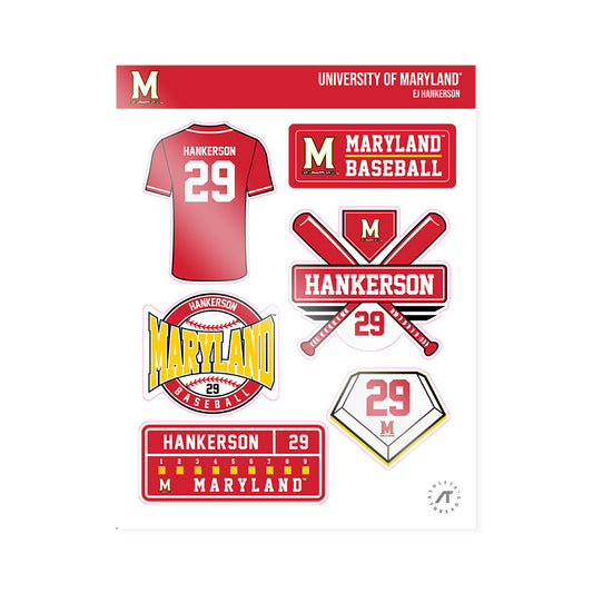 Maryland - NCAA Baseball : EJ Hankerson - Sticker Sheet-0
