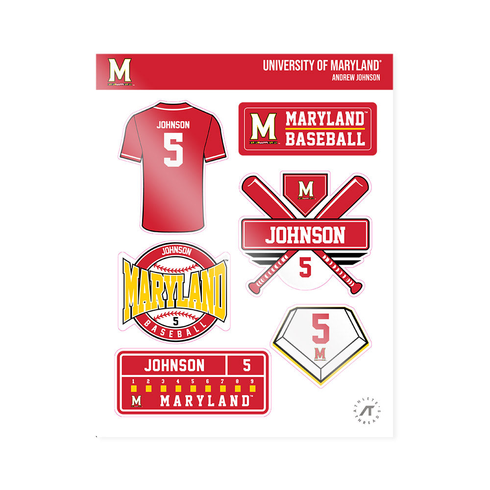 Maryland - NCAA Baseball : Andrew Johnson - Sticker Sheet-0