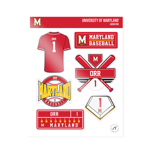 Maryland - NCAA Baseball : Jacob Orr - Sticker Sheet-0