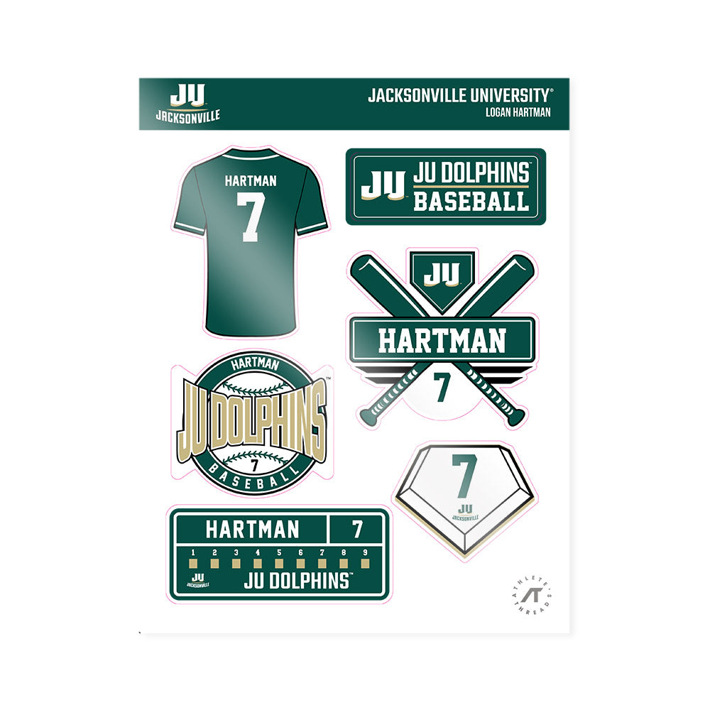 Jacksonville - NCAA Baseball : Logan Hartman - Sticker Sheet-0