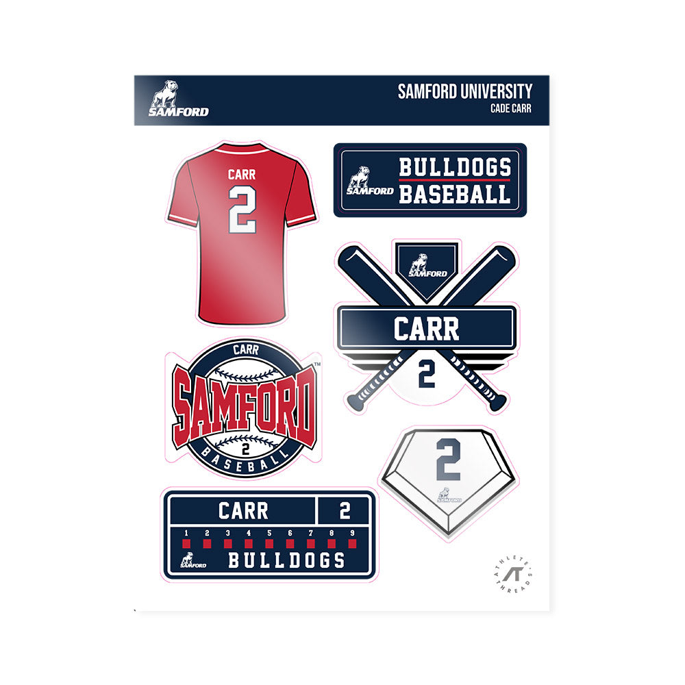 Samford - NCAA Baseball : Cade Carr - Sticker Sheet-0