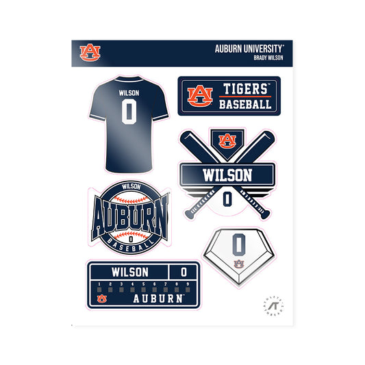 Auburn - NCAA Baseball : Brady Wilson - Sticker Sheet-0