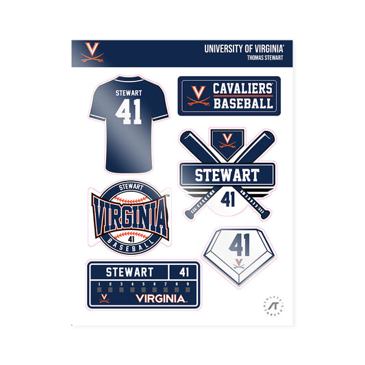 Virginia - NCAA Baseball : Thomas Stewart - Sticker Sheet-0
