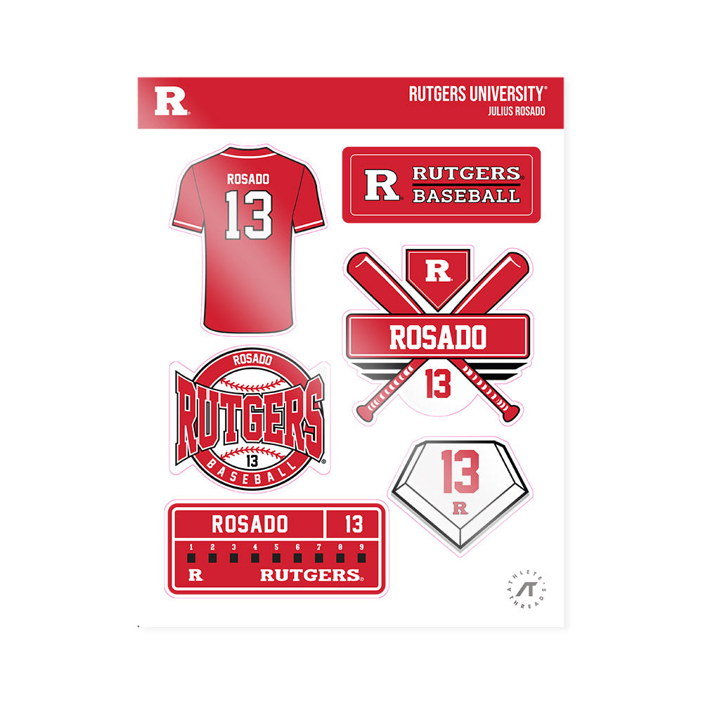 Rutgers - NCAA Baseball : Julius Rosado - Sticker Sheet-0