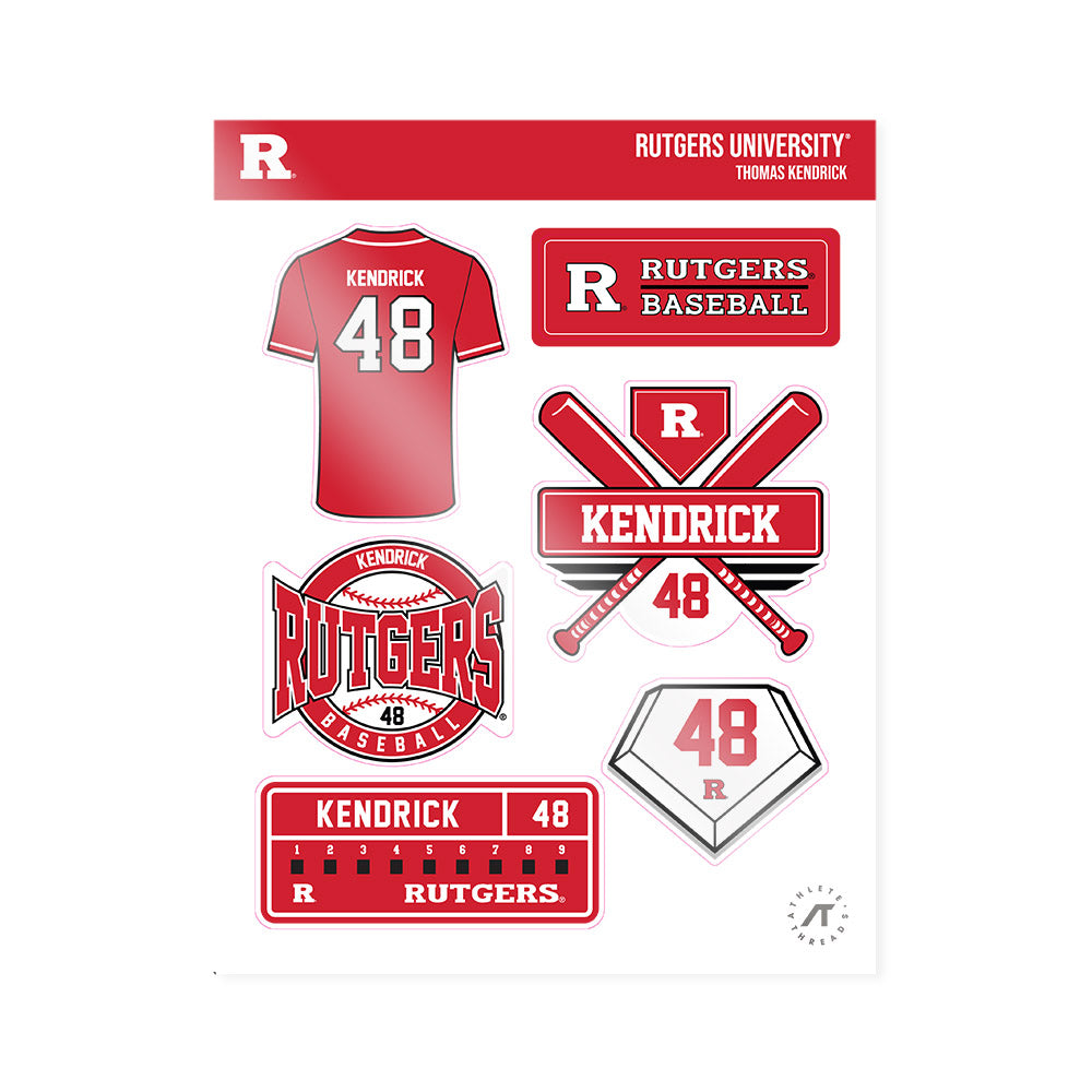 Rutgers - NCAA Baseball : Thomas Kendrick - Sticker Sheet-0