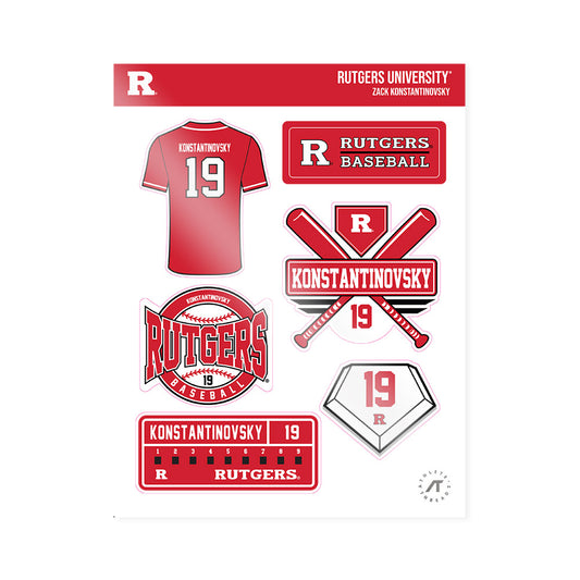 Rutgers - NCAA Baseball : Zack Konstantinovsky - Sticker Sheet-0
