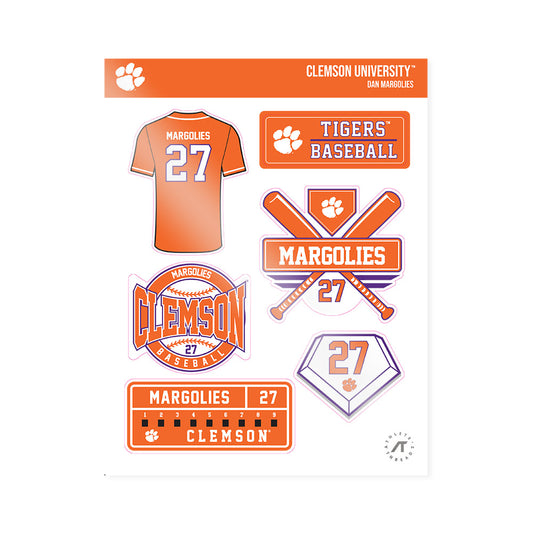 Clemson - NCAA Baseball : Dan Margolies - Sticker Sheet-0