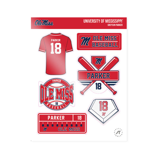 Ole Miss - NCAA Baseball : Greyson Parker - Sticker Sheet-0