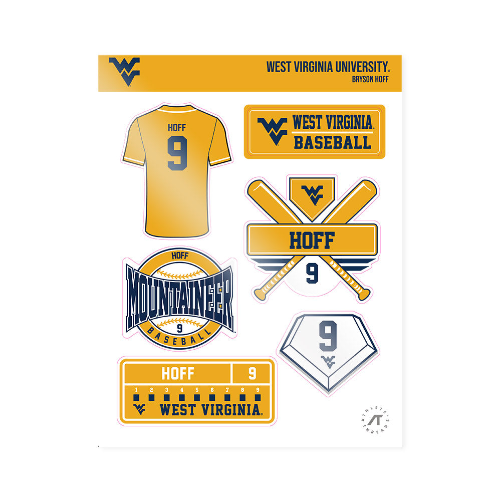 West Virginia - NCAA Baseball : Bryson Hoff - Sticker Sheet-0