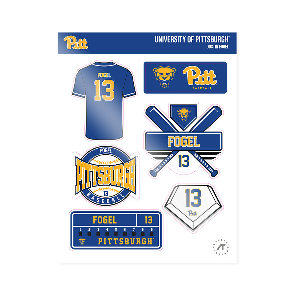 Pittsburgh - NCAA Baseball : Justin Fogel - Sticker Sheet-0