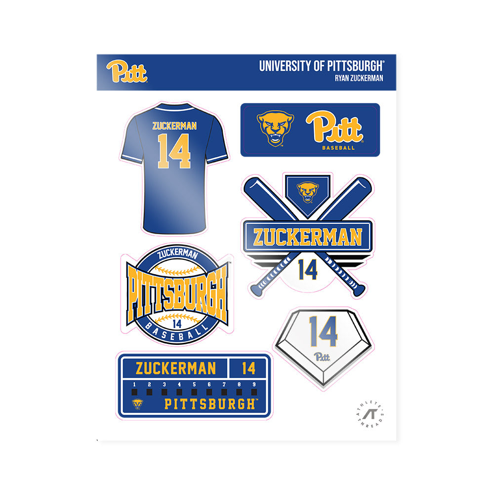 Pittsburgh - NCAA Baseball : Ryan Zuckerman - Sticker Sheet-0