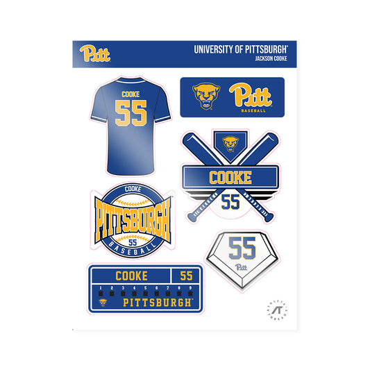 Pittsburgh - NCAA Baseball : Jackson Cooke - Sticker Sheet-0