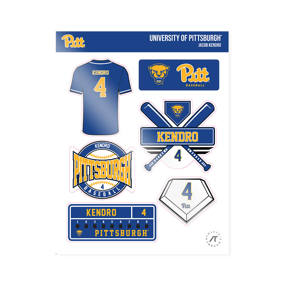 Pittsburgh - NCAA Baseball : Jacob Kendro - Sticker Sheet-0