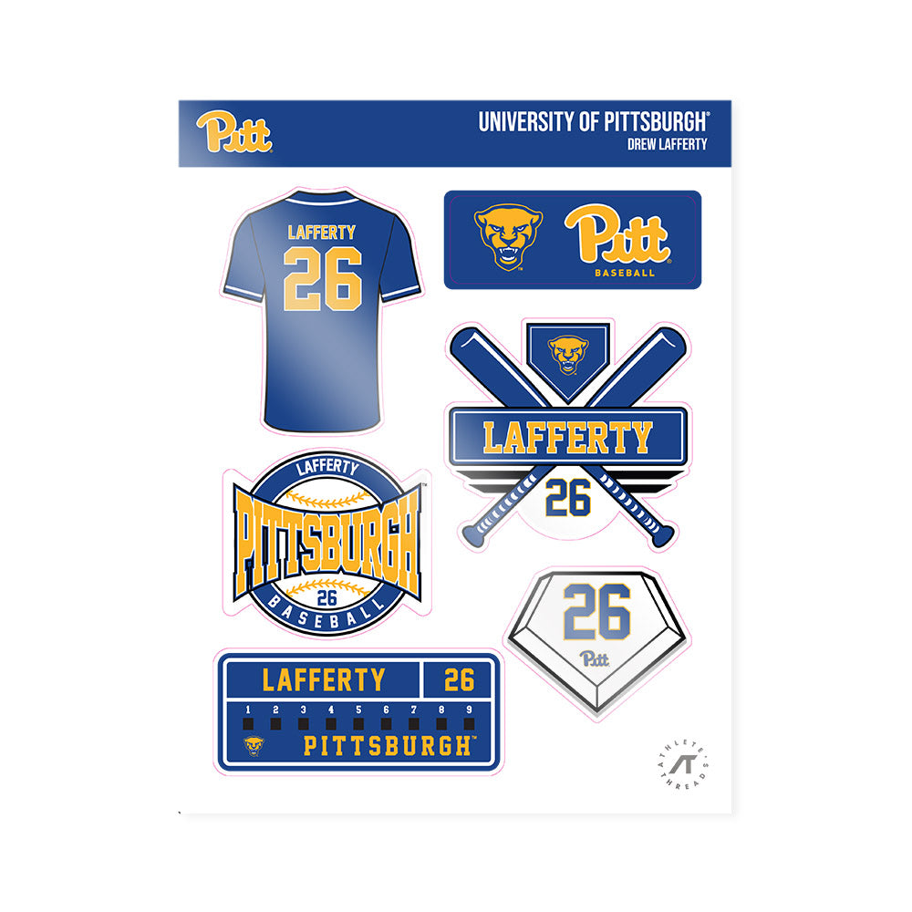 Pittsburgh - NCAA Baseball : Drew Lafferty - Sticker Sheet-0