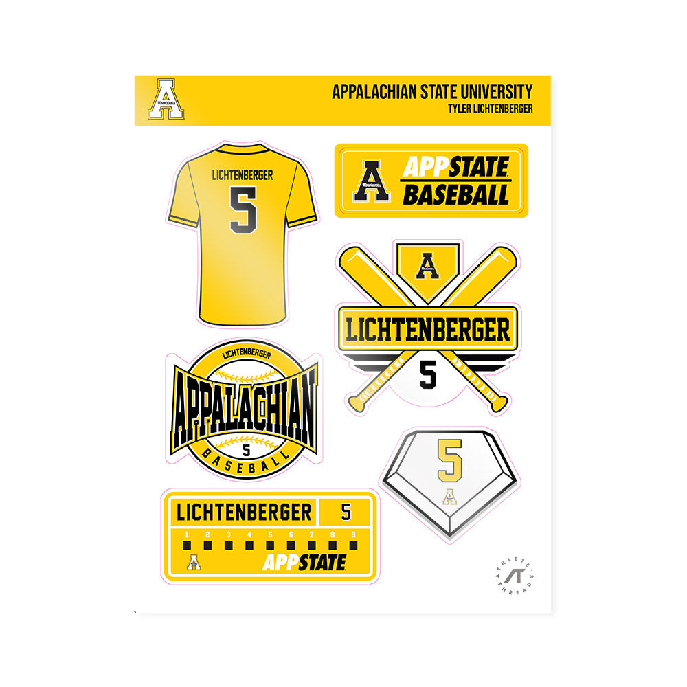 App State - NCAA Baseball : Tyler Lichtenberger - Sticker Sheet-0