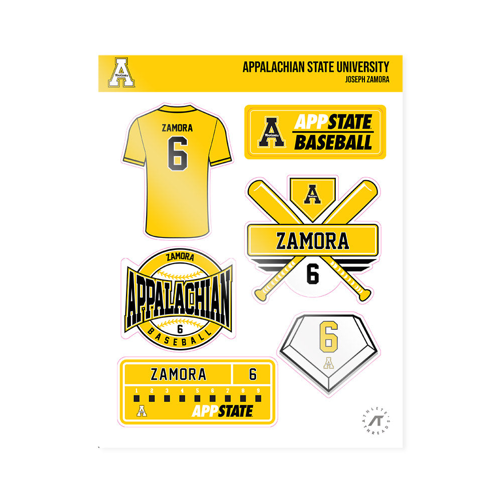 App State - NCAA Baseball : Joseph Zamora - Sticker Sheet-0