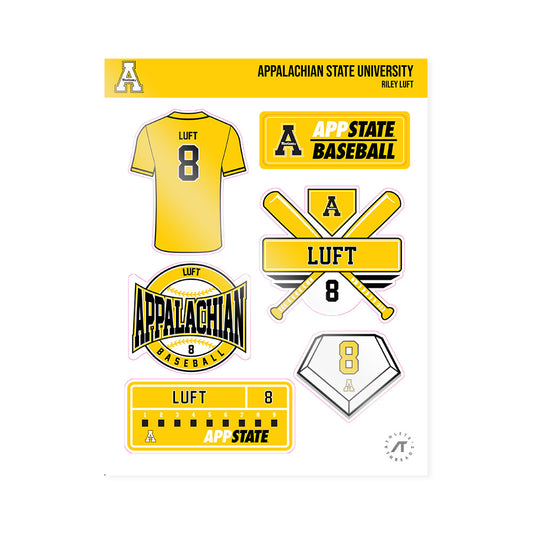 App State - NCAA Baseball : Riley Luft - Sticker Sheet-0