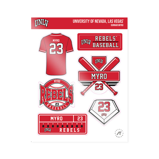 UNLV - NCAA Baseball : Gunnar Myro - Sticker Sheet-0