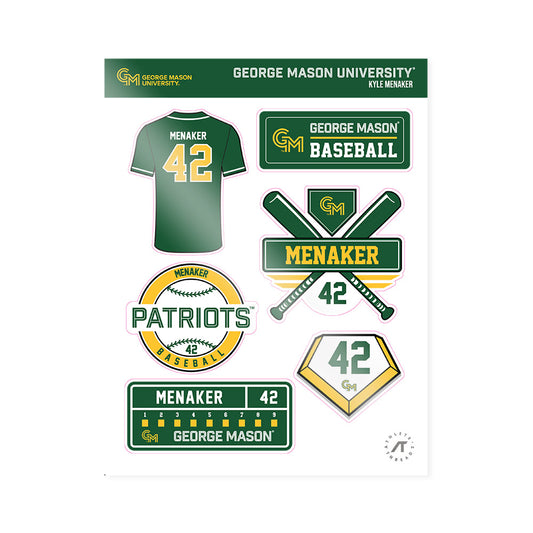 GMU - NCAA Baseball : Kyle Menaker - Sticker Sheet-0