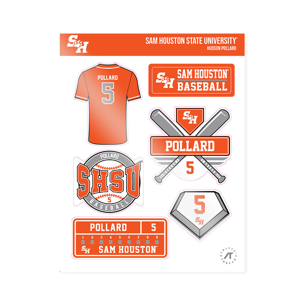 SHSU - NCAA Baseball : Hudson Pollard - Sticker Sheet-0