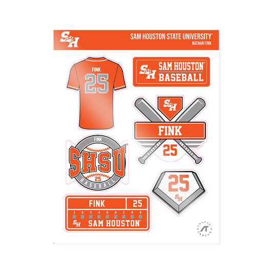 SHSU - NCAA Baseball : Nathan Fink - Sticker Sheet-0