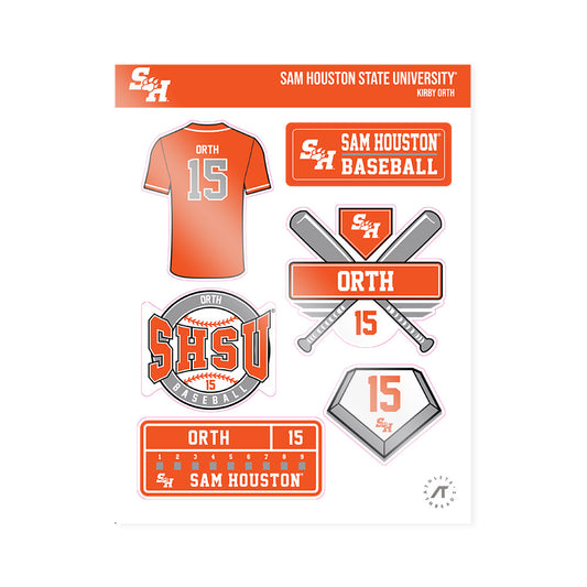 SHSU - NCAA Baseball : Kirby Orth - Sticker Sheet-0