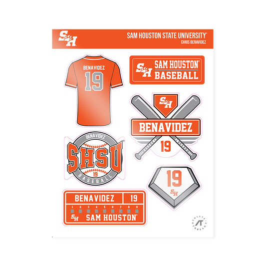 SHSU - NCAA Baseball : Chris Benavidez - Sticker Sheet-0