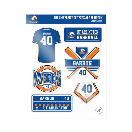 Texas Arlington - NCAA Baseball : Aeden Barron - Sticker Sheet-0