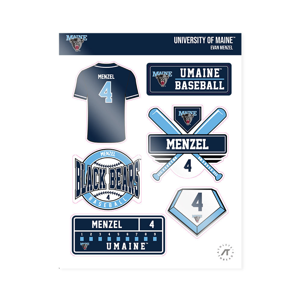 Maine - NCAA Baseball : Evan Menzel - Sticker Sheet-0