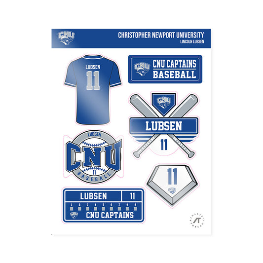 CNU - NCAA Baseball : Lincoln Lubsen - Sticker Sheet-0