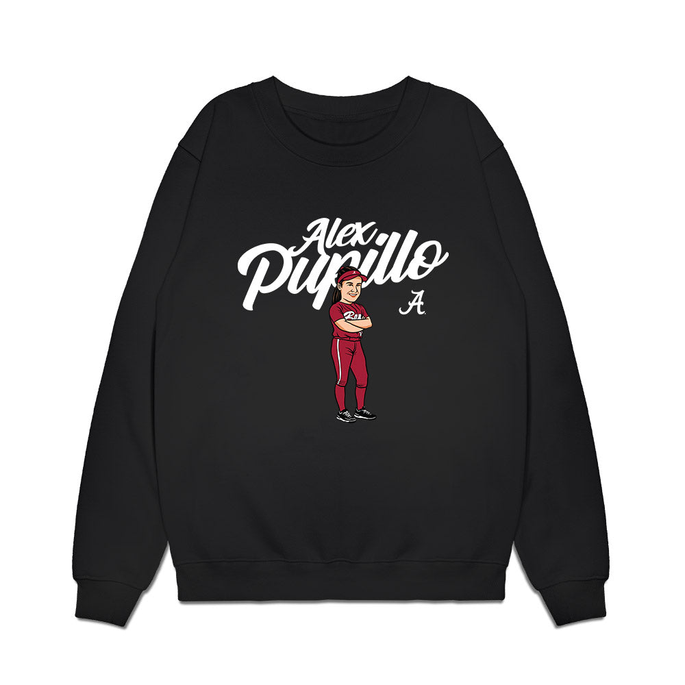 Alabama - NCAA Softball : Alexis Pupillo - Player Illustration Premium Crewneck Sweatshirt-0