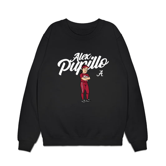 Alabama - NCAA Softball : Alexis Pupillo - Player Illustration Premium Crewneck Sweatshirt-0