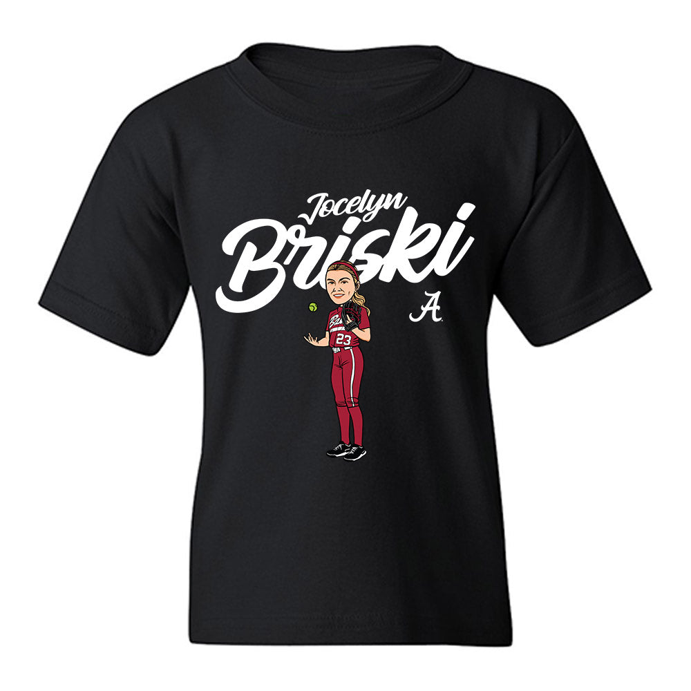 Alabama - NCAA Softball : Jocelyn Briski - Player Illustration Youth T-Shirt-0