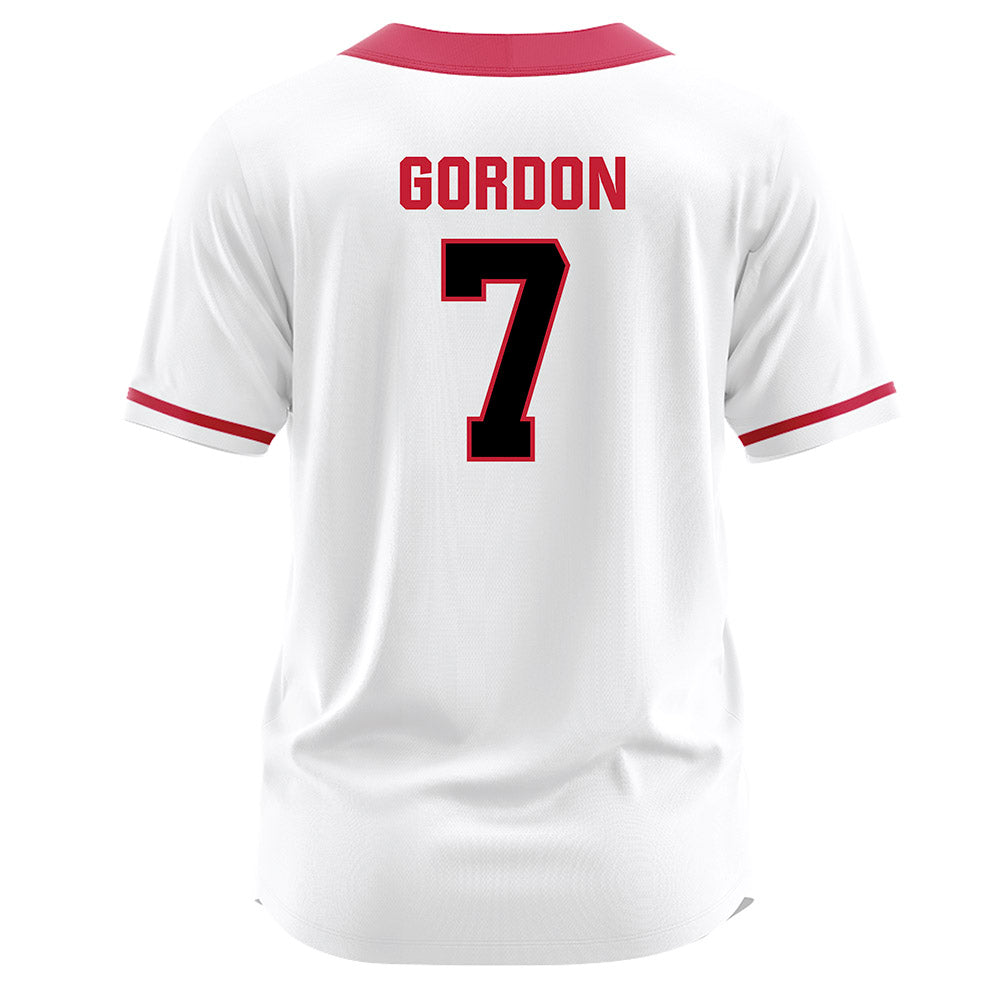 Georgia - NCAA Softball : Sarah Gordon - White Jersey-1