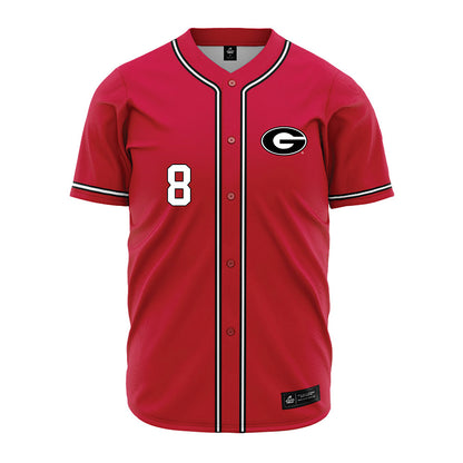 Georgia - NCAA Baseball : Rylan Lujo - Red Jersey-0
