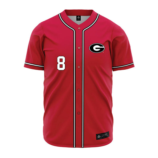 Georgia - NCAA Baseball : Rylan Lujo - Red Jersey-0