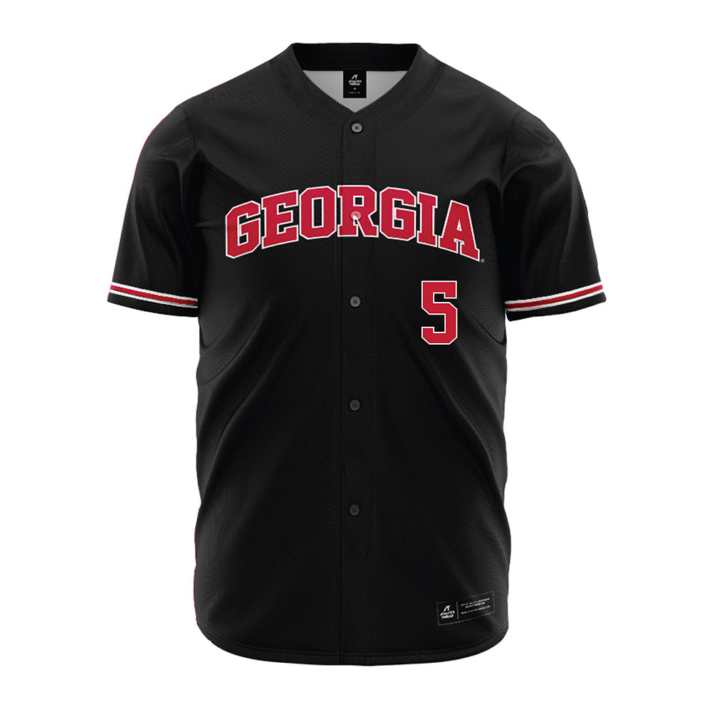 Georgia - NCAA Baseball : Justin Byrd - Black Jersey-0