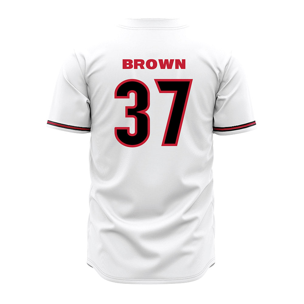 Georgia - NCAA Baseball : Zachary Brown - White Jersey-1