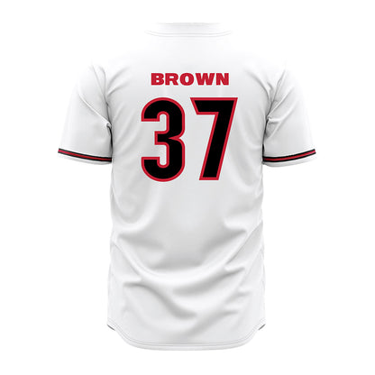 Georgia - NCAA Baseball : Zachary Brown - White Jersey-1