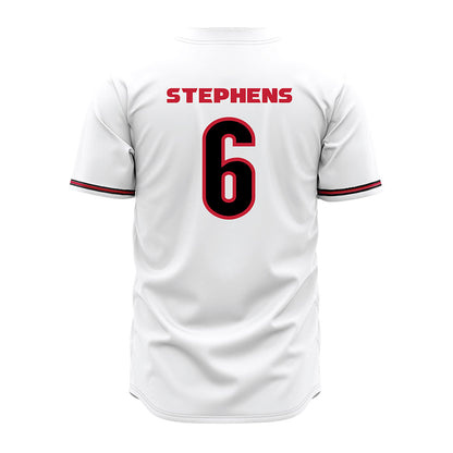 Georgia - NCAA Baseball : Jordan Stephens - White Jersey-1