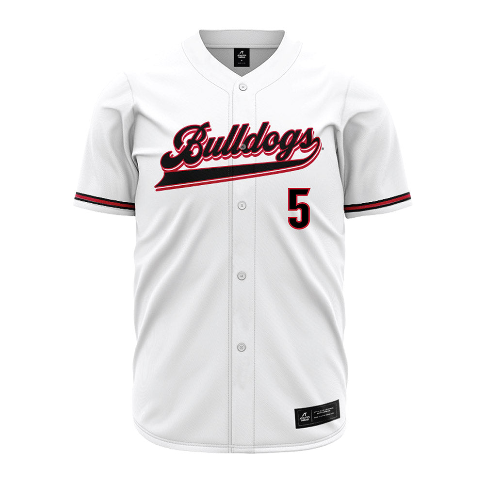 Georgia - NCAA Baseball : Justin Byrd - White Jersey-0