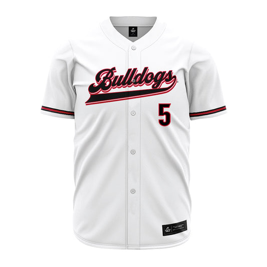 Georgia - NCAA Baseball : Justin Byrd - White Jersey-0